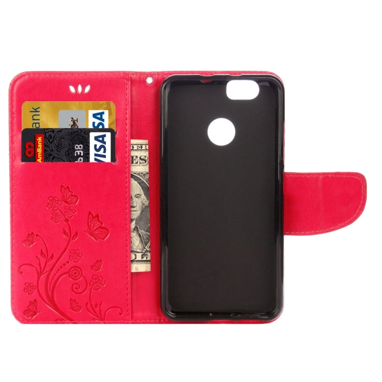 For Huawei nova Butterflies LOVE for Flowers Embossing Horizontal Flip Leather Case with Holder & Card Slots & Wallet & Lanyard