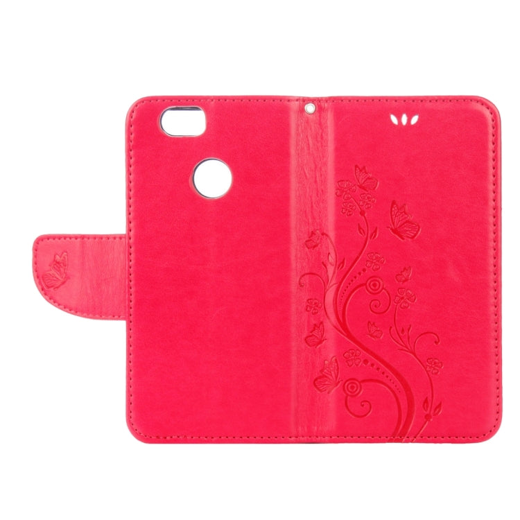 For Huawei nova Butterflies LOVE for Flowers Embossing Horizontal Flip Leather Case with Holder & Card Slots & Wallet & Lanyard