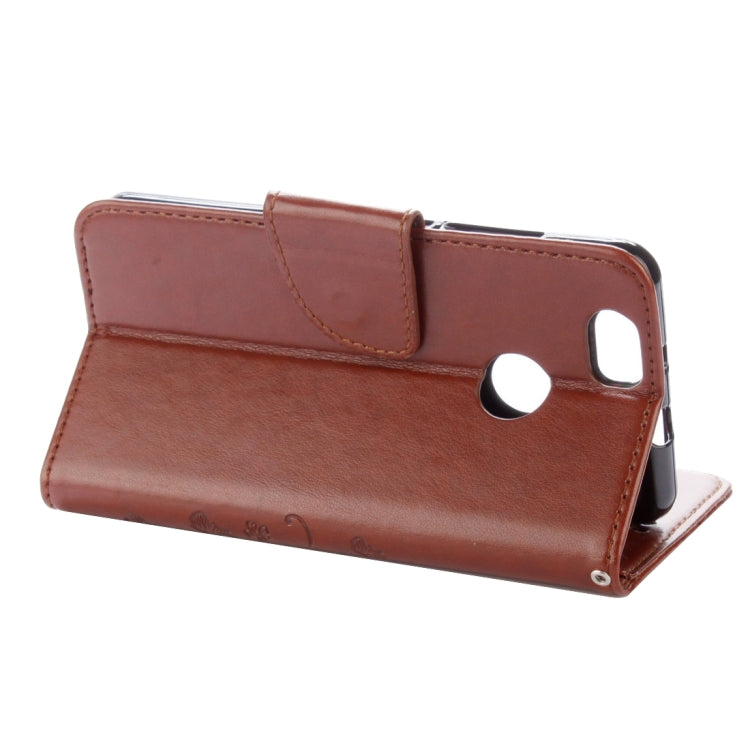 For Huawei nova Butterflies LOVE for Flowers Embossing Horizontal Flip Leather Case with Holder & Card Slots & Wallet & Lanyard