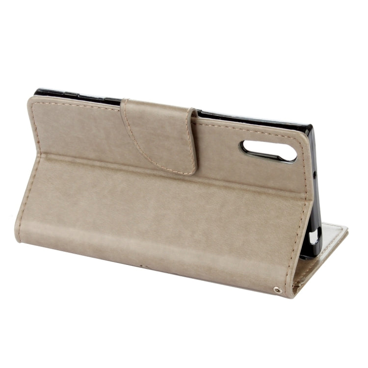 For Sony Xperia XZ Butterflies Love Flowers Embossing Horizontal Flip Leather Case with Holder & Card Slots & Wallet & Lanyard