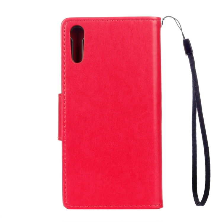 For Sony Xperia XZ Butterflies Love Flowers Embossing Horizontal Flip Leather Case with Holder & Card Slots & Wallet & Lanyard