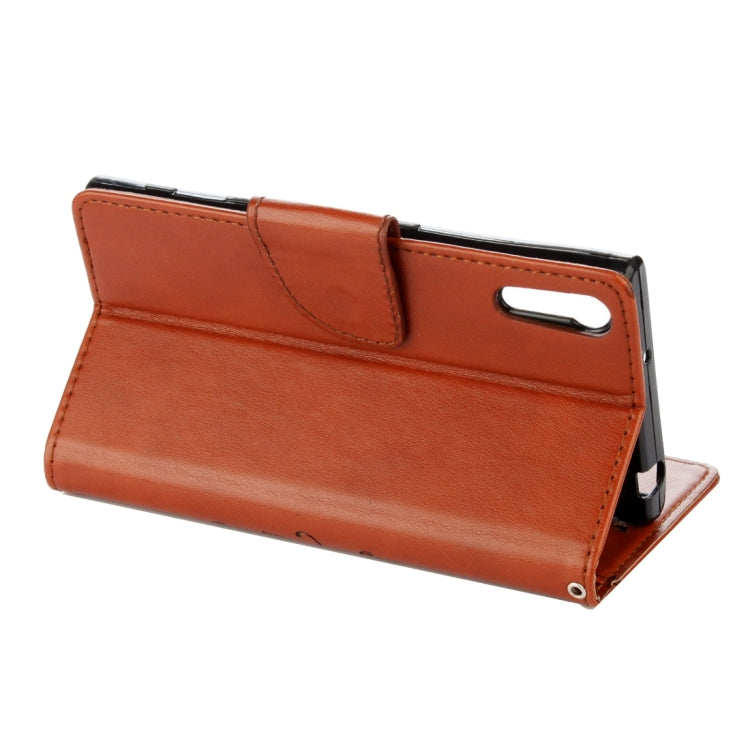 For Sony Xperia XZ Butterflies Love Flowers Embossing Horizontal Flip Leather Case with Holder & Card Slots & Wallet & Lanyard