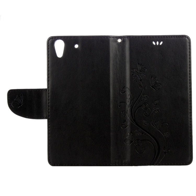 For Huawei Y6 II Butterflies LOVE for Flowers Embossing Horizontal Flip Leather Case with Holder & Card Slots & Wallet & Lanyard