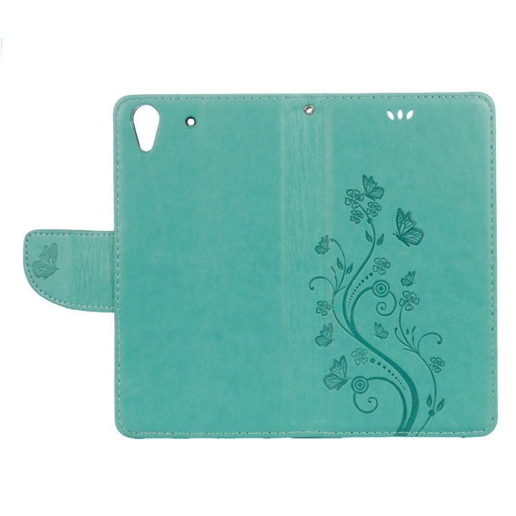 For Huawei Y6 II Butterflies LOVE for Flowers Embossing Horizontal Flip Leather Case with Holder & Card Slots & Wallet & Lanyard
