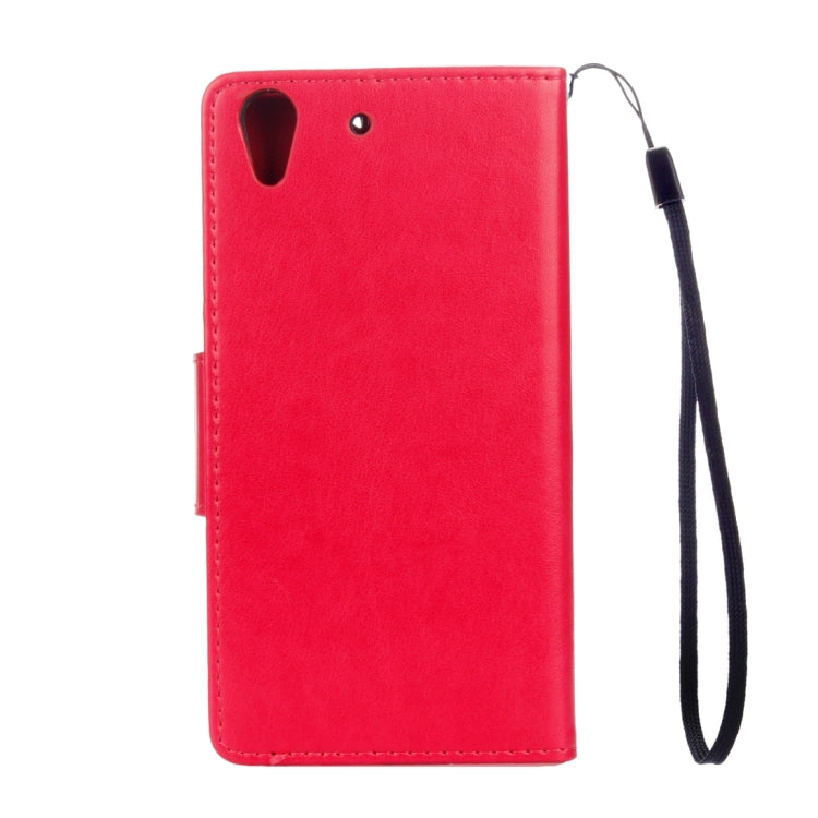 For Huawei Y6 II Butterflies LOVE for Flowers Embossing Horizontal Flip Leather Case with Holder & Card Slots & Wallet & Lanyard