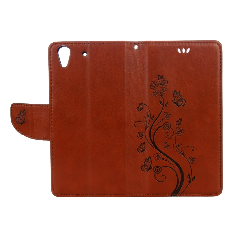 For Huawei Y6 II Butterflies LOVE for Flowers Embossing Horizontal Flip Leather Case with Holder & Card Slots & Wallet & Lanyard