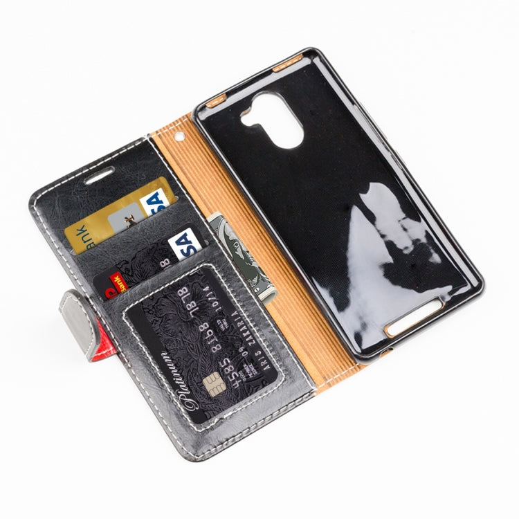For BQ Aquaris U Plus Retro Crazy Horse Texture Horizontal Flip Leather Case with Holder & Card Slots & Wallet