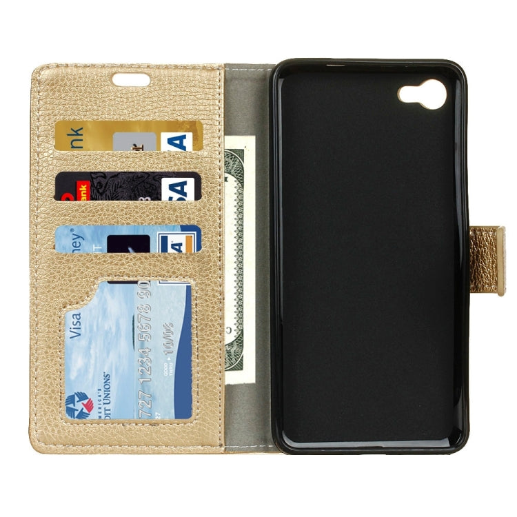 For Alcatel A5 LED Litchi Texture Horizontal Flip Leather Case with Holder & Card Slots & Wallet