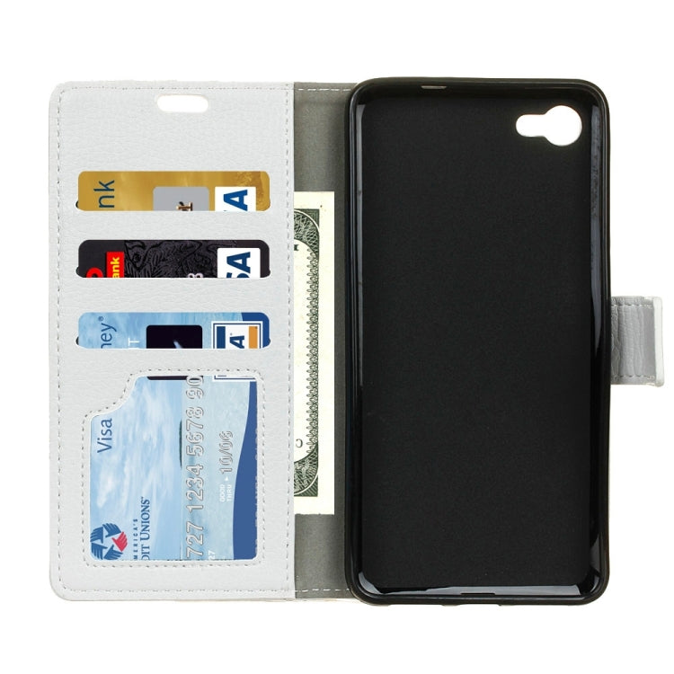 For Alcatel A5 LED Litchi Texture Horizontal Flip Leather Case with Holder & Card Slots & Wallet