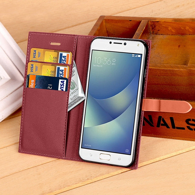 For Asus Zenfone 4 Max Pro ZC554KL Business Style Leather Case with Holder & Card Slots & Wallet