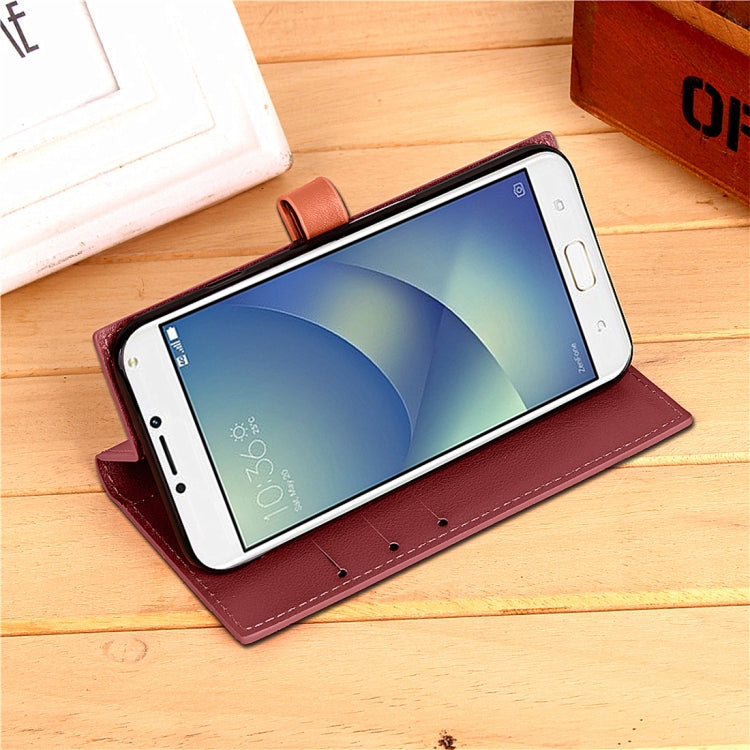 For Asus Zenfone 4 Max Pro ZC554KL Business Style Leather Case with Holder & Card Slots & Wallet