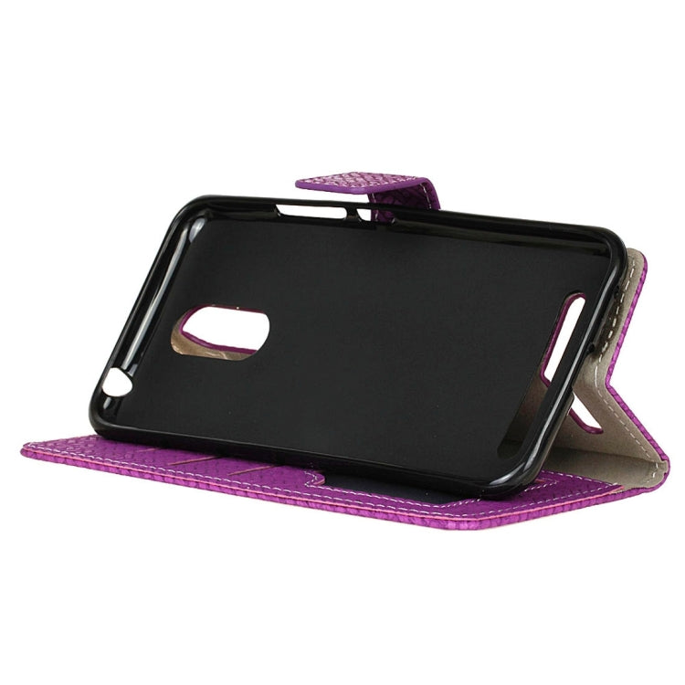 For ZTE Blade A602 Knit Texture Horizontal Flip Leather Case with Holder & Card Slots & Wallet & Photo Frame