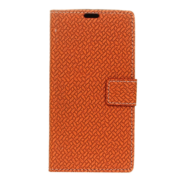 For ZTE Blade A602 Knit Texture Horizontal Flip Leather Case with Holder & Card Slots & Wallet & Photo Frame
