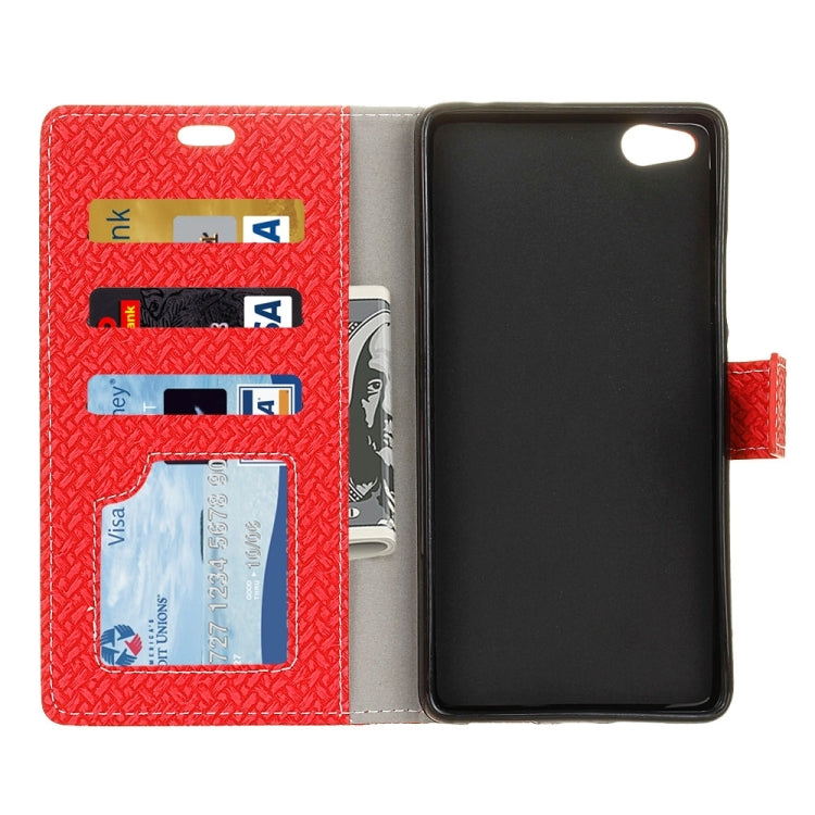 For Xiaomi Mi 5c Knit Texture Horizontal Flip Leather Case with Holder & Card Slots & Wallet