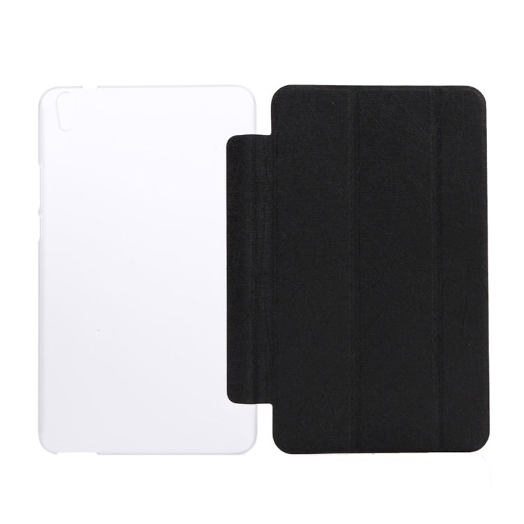 For Huawei Honor Tablet 2 Oracle Bone Texture Transparent Back Cover Horizontal Flip Leather Case with Three-folding Holder