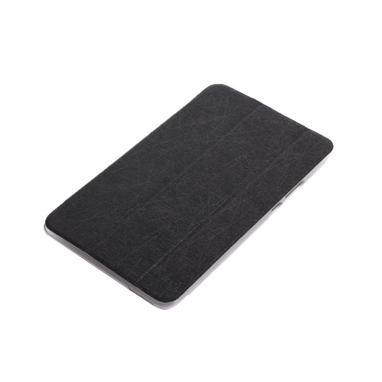 For Huawei Honor Tablet 2 Oracle Bone Texture Transparent Back Cover Horizontal Flip Leather Case with Three-folding Holder