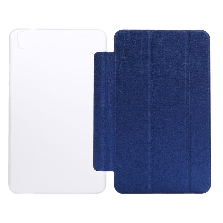 For Huawei Honor Tablet 2 Oracle Bone Texture Transparent Back Cover Horizontal Flip Leather Case with Three-folding Holder