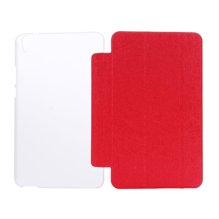 For Huawei Honor Tablet 2 Oracle Bone Texture Transparent Back Cover Horizontal Flip Leather Case with Three-folding Holder