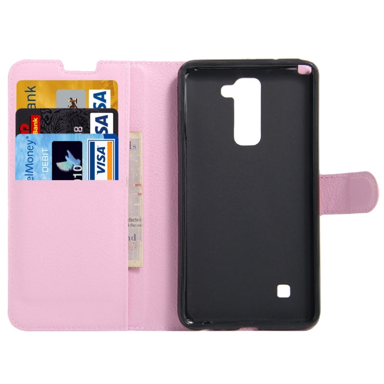 For LG Stylus 2 / LS775 Litchi Texture Horizontal Flip Leather Case with Holder & Card Slots & Wallet