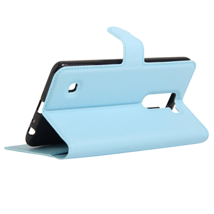 For LG Stylus 2 / LS775 Litchi Texture Horizontal Flip Leather Case with Holder & Card Slots & Wallet