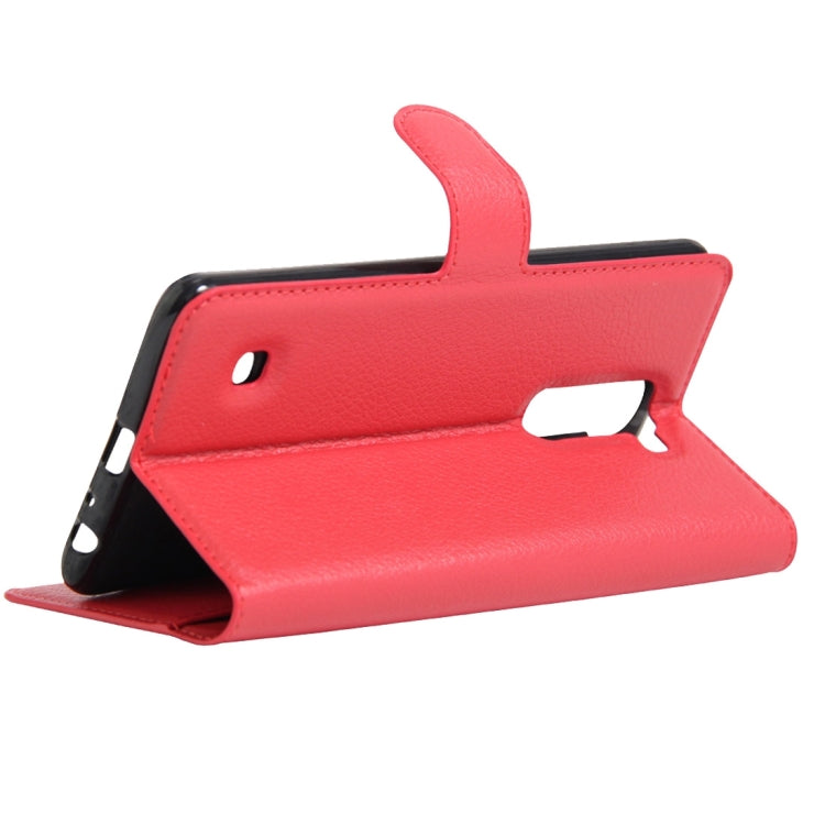 For LG Stylus 2 / LS775 Litchi Texture Horizontal Flip Leather Case with Holder & Card Slots & Wallet