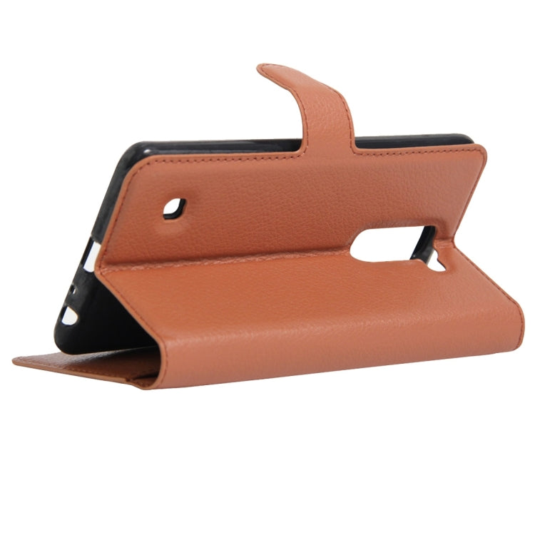 For LG Stylus 2 / LS775 Litchi Texture Horizontal Flip Leather Case with Holder & Card Slots & Wallet