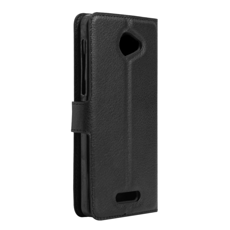 Litchi Texture Horizontal Flip Genuine Leather Case with Holder & Card Slots & Wallet for Alcatel POP 4S