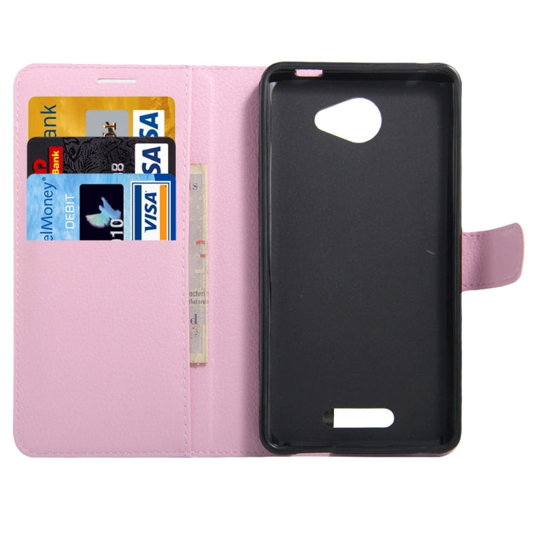 Litchi Texture Horizontal Flip Genuine Leather Case with Holder & Card Slots & Wallet for Alcatel POP 4S