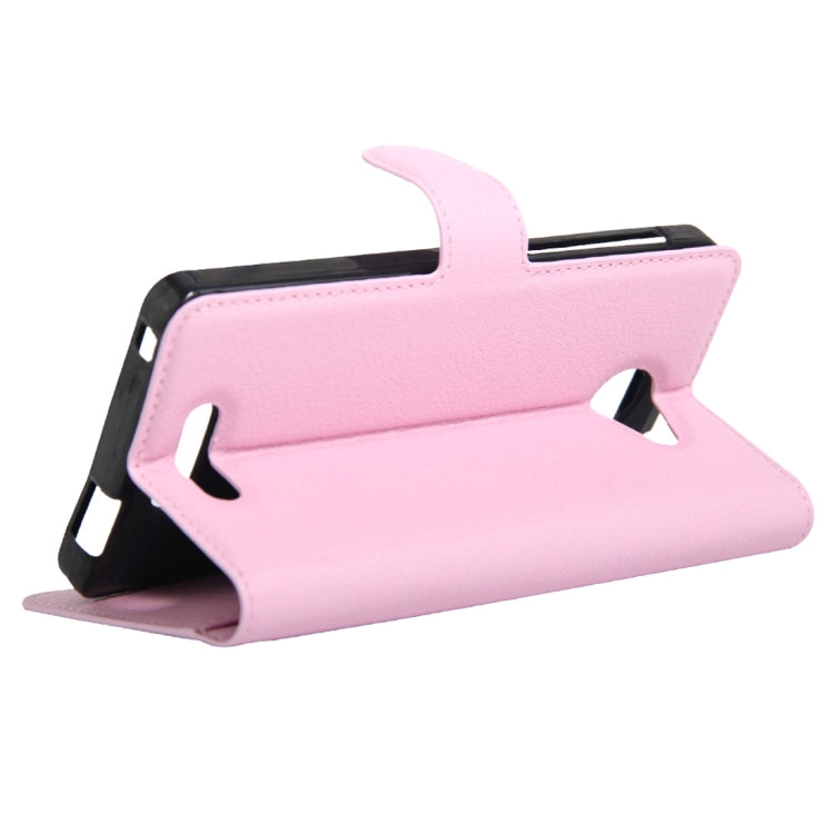 Litchi Texture Horizontal Flip Genuine Leather Case with Holder & Card Slots & Wallet for Alcatel POP 4S