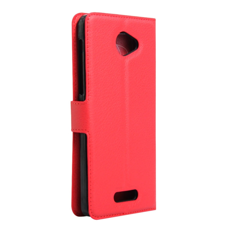 Litchi Texture Horizontal Flip Genuine Leather Case with Holder & Card Slots & Wallet for Alcatel POP 4S