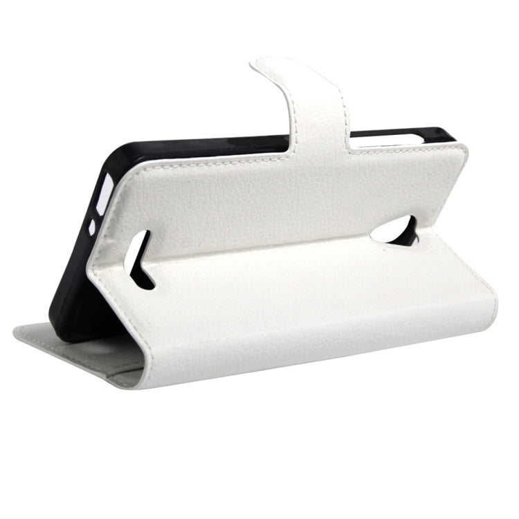 Litchi Texture Horizontal Flip Genuine Leather Case with Holder & Card Slots & Wallet for Alcatel POP 4