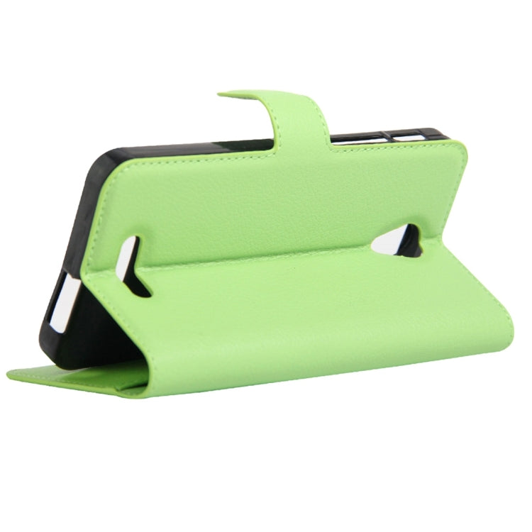 Litchi Texture Horizontal Flip Genuine Leather Case with Holder & Card Slots & Wallet for Alcatel POP 4 Plus & Fierce 4