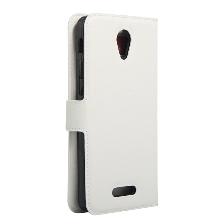 Litchi Texture Horizontal Flip Genuine Leather Case with Holder & Card Slots & Wallet for Alcatel POP 4 Plus & Fierce 4