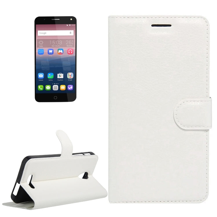 Litchi Texture Horizontal Flip Genuine Leather Case with Holder & Card Slots & Wallet for Alcatel POP 4 Plus & Fierce 4