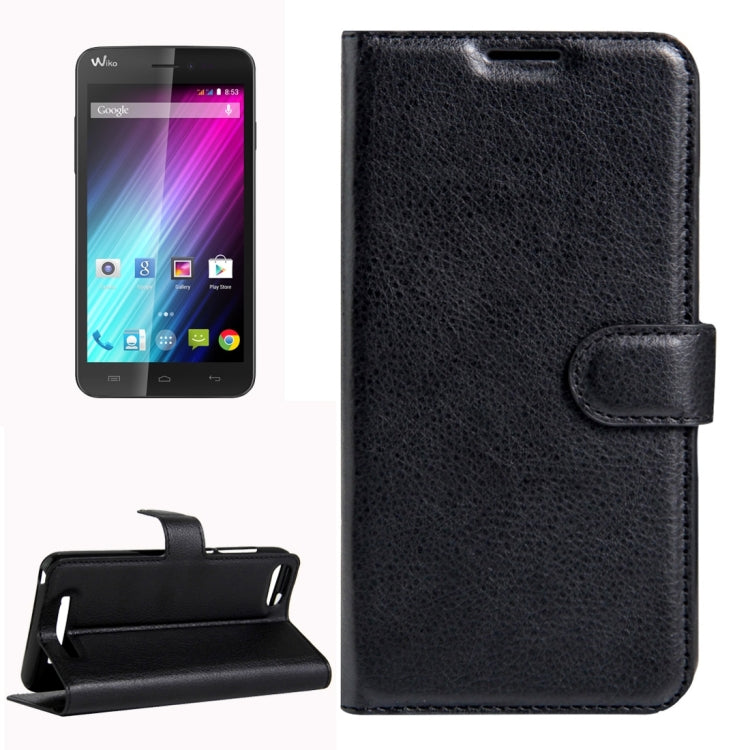 For Wiko Lenny 3 Litchi Texture Horizontal Flip Leather Case with Magnetic Buckle & Holder & Card Slots & Wallet