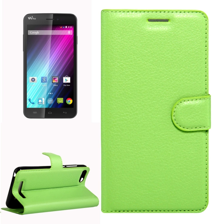 For Wiko Lenny 3 Litchi Texture Horizontal Flip Leather Case with Magnetic Buckle & Holder & Card Slots & Wallet