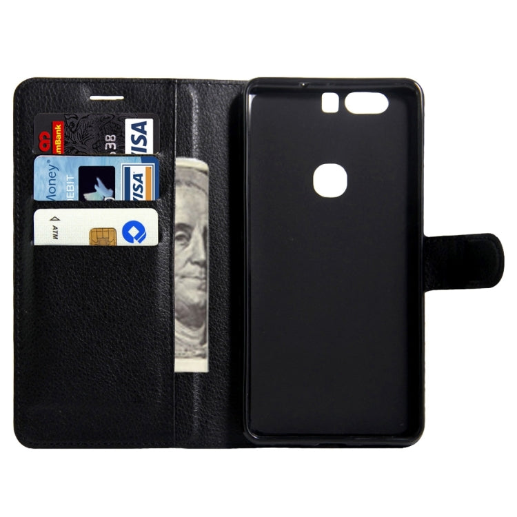 For Huawei Honor V8 Litchi Texture Horizontal Flip Leather Case with Magnetic Buckle & Holder & Card Slots & Wallet