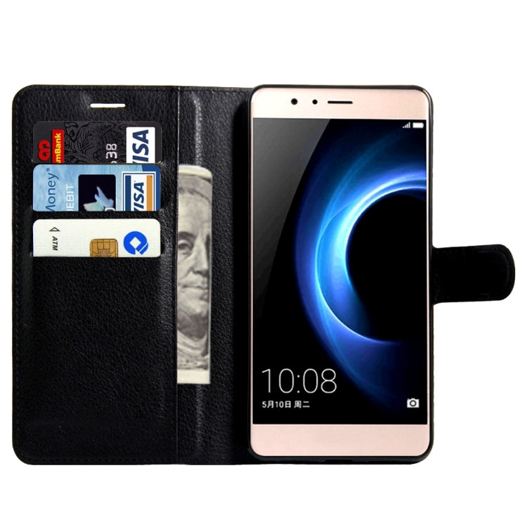 For Huawei Honor V8 Litchi Texture Horizontal Flip Leather Case with Magnetic Buckle & Holder & Card Slots & Wallet