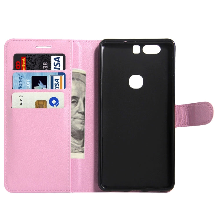 For Huawei Honor V8 Litchi Texture Horizontal Flip Leather Case with Magnetic Buckle & Holder & Card Slots & Wallet