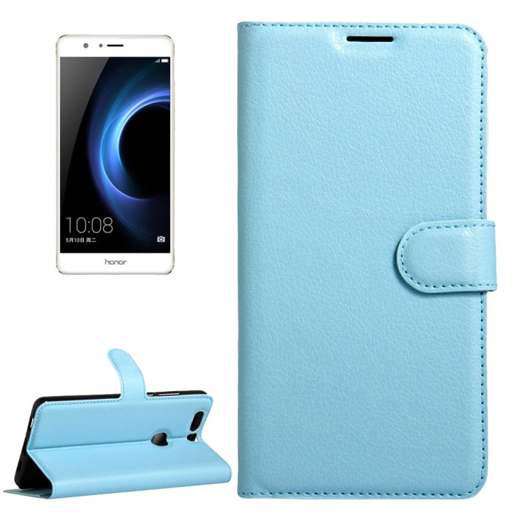 For Huawei Honor V8 Litchi Texture Horizontal Flip Leather Case with Magnetic Buckle & Holder & Card Slots & Wallet