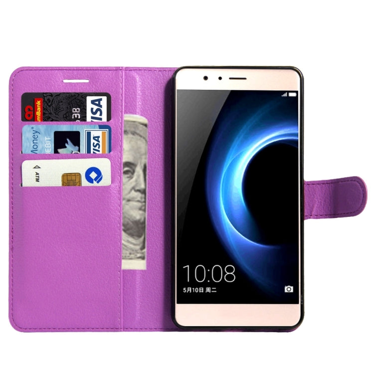 For Huawei Honor V8 Litchi Texture Horizontal Flip Leather Case with Magnetic Buckle & Holder & Card Slots & Wallet