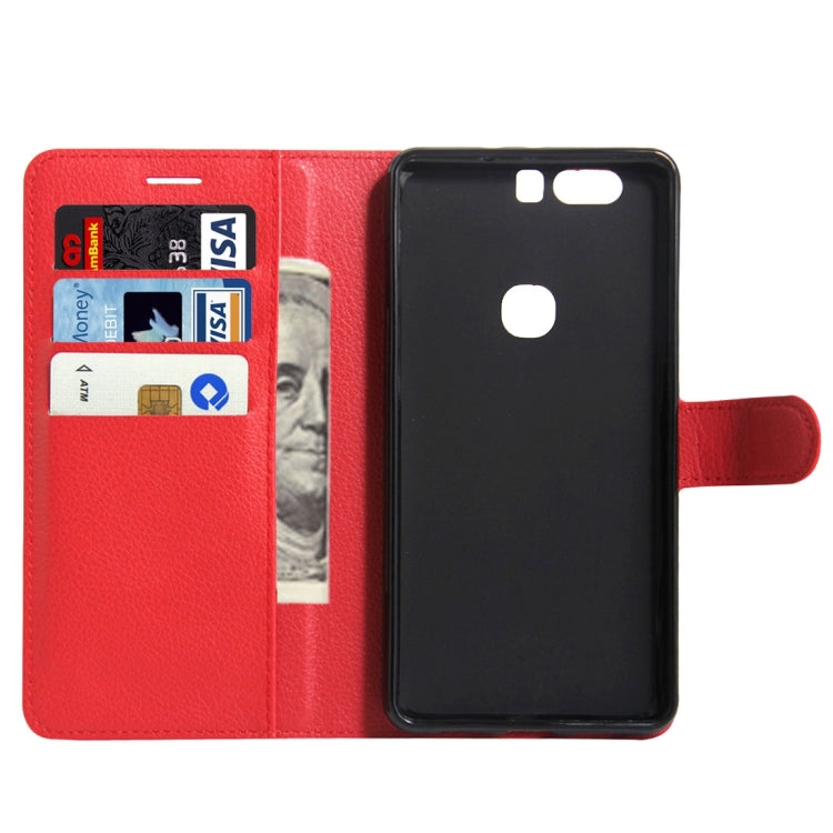 For Huawei Honor V8 Litchi Texture Horizontal Flip Leather Case with Magnetic Buckle & Holder & Card Slots & Wallet