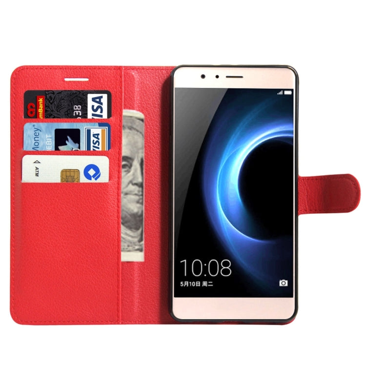 For Huawei Honor V8 Litchi Texture Horizontal Flip Leather Case with Magnetic Buckle & Holder & Card Slots & Wallet