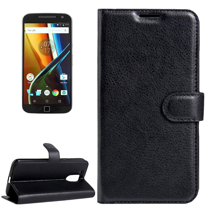 For Motorola Moto G (4rd gen) & G (4rd gen) Plus Litchi Texture Horizontal Flip Leather Case with Magnetic Buckle & Holder & Card Slots & Wallet
