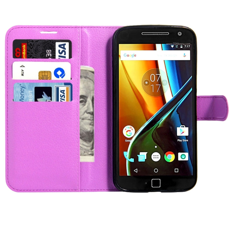 For Motorola Moto G (4rd gen) & G (4rd gen) Plus Litchi Texture Horizontal Flip Leather Case with Magnetic Buckle & Holder & Card Slots & Wallet