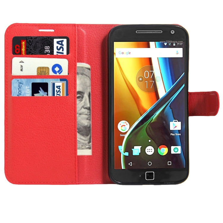 For Motorola Moto G (4rd gen) & G (4rd gen) Plus Litchi Texture Horizontal Flip Leather Case with Magnetic Buckle & Holder & Card Slots & Wallet