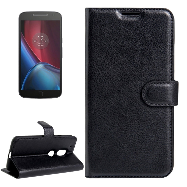 For Motorola Moto G4 Play Litchi Texture Horizontal Flip Leather Case with Magnetic Buckle & Holder & Card Slots & Wallet