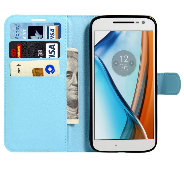 For Motorola Moto G4 Play Litchi Texture Horizontal Flip Leather Case with Magnetic Buckle & Holder & Card Slots & Wallet