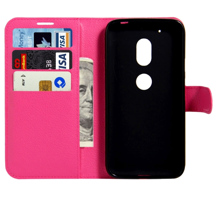 For Motorola Moto G4 Play Litchi Texture Horizontal Flip Leather Case with Magnetic Buckle & Holder & Card Slots & Wallet