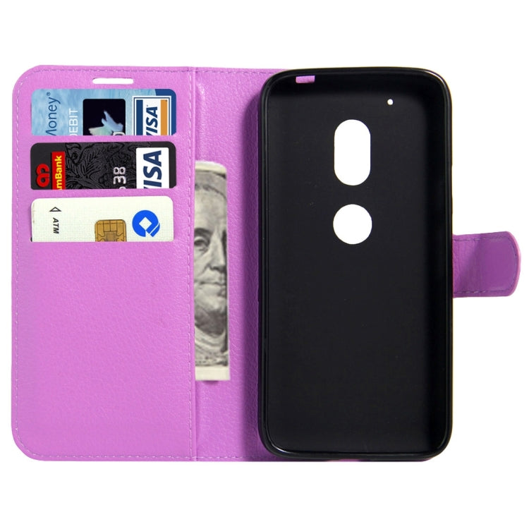 For Motorola Moto G4 Play Litchi Texture Horizontal Flip Leather Case with Magnetic Buckle & Holder & Card Slots & Wallet